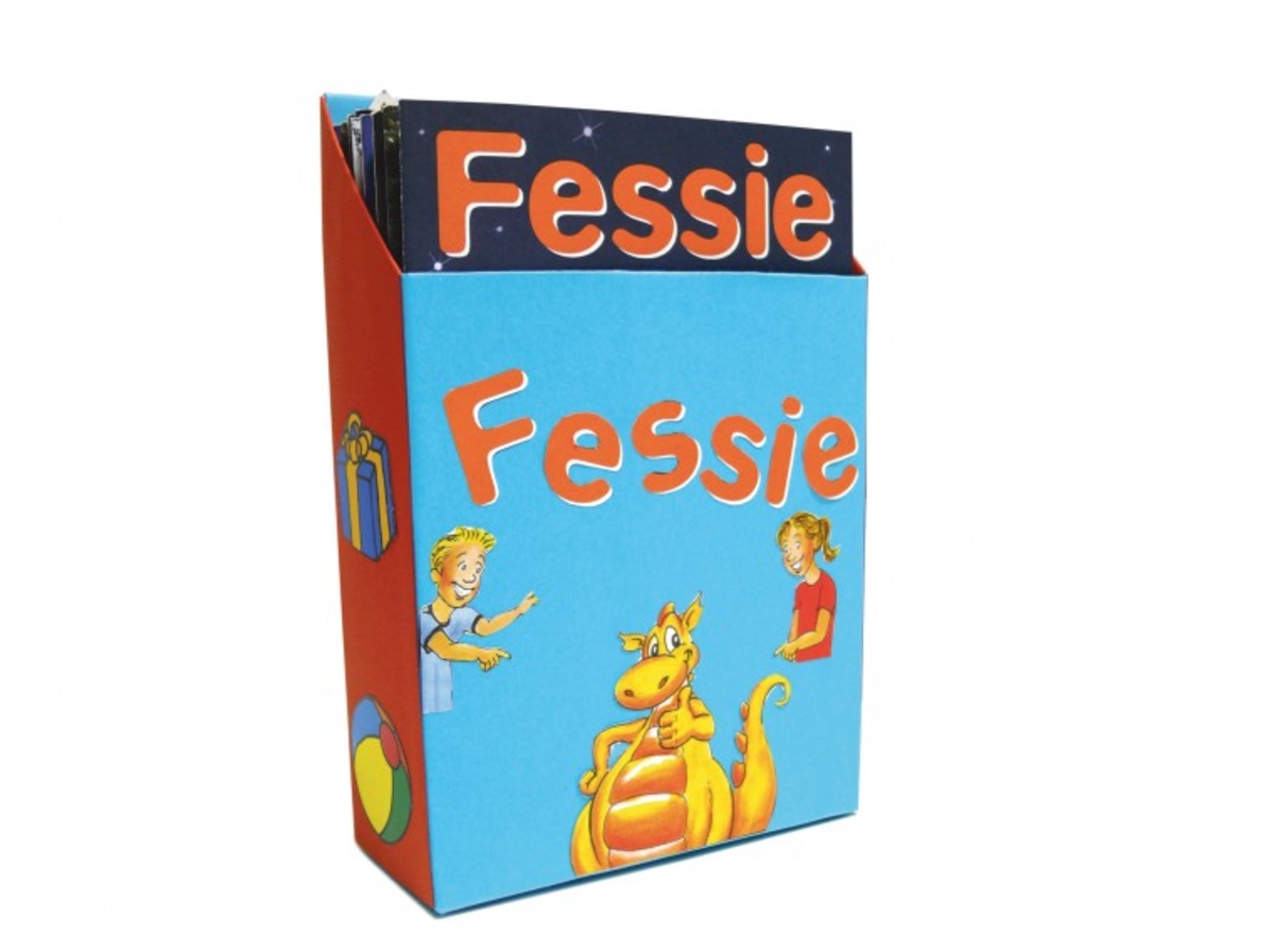 Bunter Stehordner mit Fessiefigur 